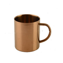 Load image into Gallery viewer, Gold double stainless steel mug home metal with handle coffee cup 350ML

